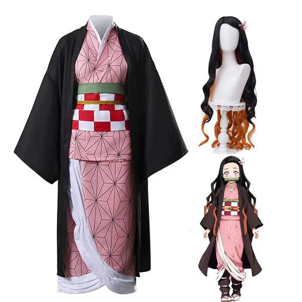 ADP Nezuko Kamado Fantasy Dress-Up OH-DL-004-C-C Dress-Up Wig & Costume | OH-DL-004-C